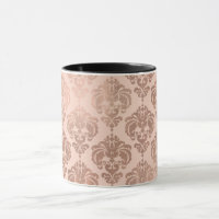 Rose Gold Blush Pink Modernes Glam Damask