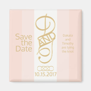 Rose Gold Blush Speichern Sie das Date Magnet