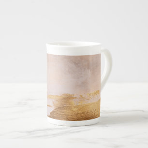 Rose Gold Blush und Gold Textur Prozellantasse