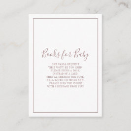 Rose Gold Books für Babyeinlage Begleitkarte