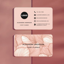Rose Gold Botanische Blätter Florist Logo