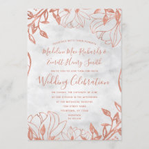 Rose Gold Botanische Blütenhochzeit