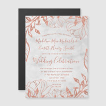 Rose Gold Botanische Blütenhochzeit