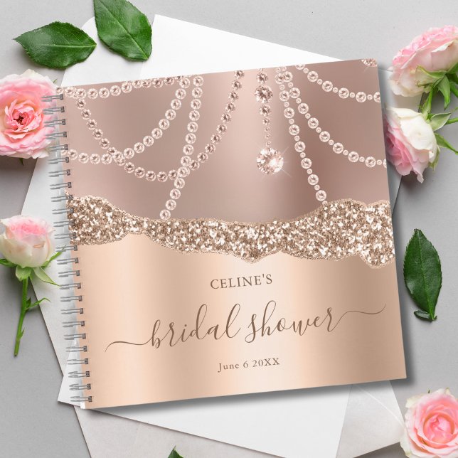 Rose Gold Brautparty - Elegante Moderne Hochzeit Notizbuch (Von Creator hochgeladen)