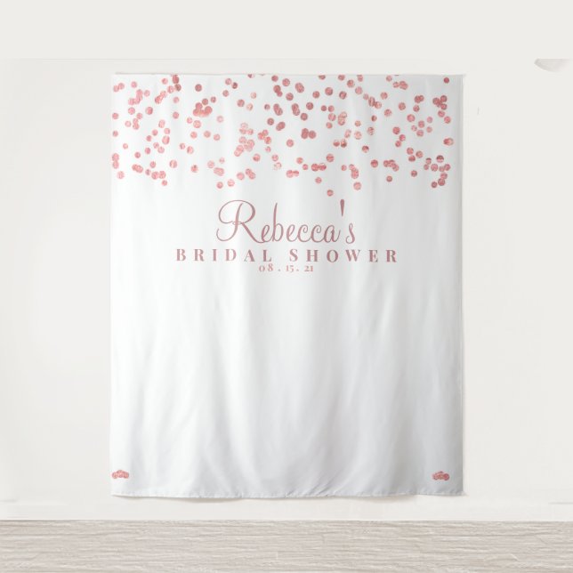 Rose Gold Brautparty Hintergrund, Foto Booth Prop Wandteppich (Vorderseite)