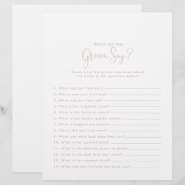 Rose Gold Brautparty Was hat die Groom Say