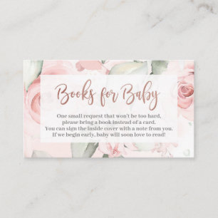 Rose Gold Bringen Sie ein Buch für kleine Mädchen Begleitkarte