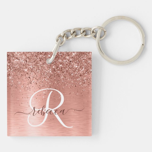 Rose Gold brossé Parties scintillant métallique No (Dos)