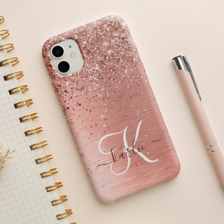 Rose Gold brossé Parties scintillant métallique No