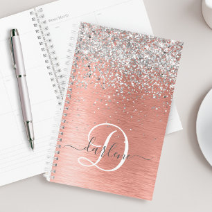 Rose Gold brossé Parties scintillant métallique No