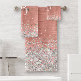 Rose Gold brossé Parties scintillant métallique No