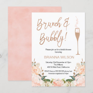 Rose Gold Brunch Invitation à la douche de la mari