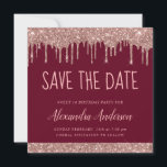 Rose Gold Burgund Glitzer Sweet 16 Save the Date Einladung<br><div class="desc">Rose Gold - Pink und Burgund Marsala Sparkle Driving Glitzer 16 . Geburtstag - 16 Girl's Birthday Party Save the Date Einladung. Diese Einladung eignet sich hervorragend für die Sparkle Glitzer Sweet 16. Geburtstagsparty,  die in Pink Rose Gold feiern möchte.</div>