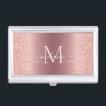 Rose Gold Business Card Individuelle Name Letter Visitenkarten Dose<br><div class="desc">Entwerfen Sie Ihre eigenen Visitenkarten-Cases mit Monogram Rose Gold Blush Glitzer Sparkle Personalisiert Geburtstag - Geburtstag oder Hochzeitsgeschenk / Beides - Beides - Fügen Sie Ihren Brief oder Entfernen - Make your Special Business Card Case Gift - Neu vergrössern und verschieben oder entfernen und fügen Sie Text / Elemente mit...</div>