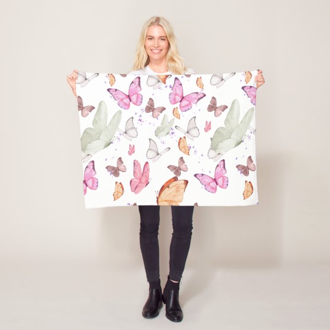 rose gold butterfly fleecedecke (Beispiel)