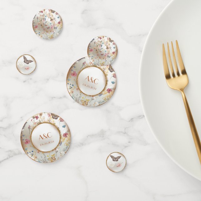 Rose Gold Butterfly Garden Hochzeitstisch Konfetti (Gruppe)