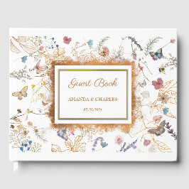 Rose Gold Butterfly Garden Wedding Gästebuch