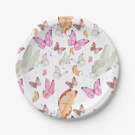 rose gold butterfly pappteller