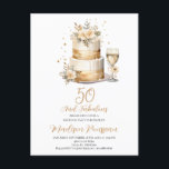 Rose Gold Cake Champagne 50. Geburtstag Einladungspostkarte<br><div class="desc">Champagner und Rose Goldkuchen 50. Geburtstag Party Postkarte einladen. Das Gold Band verpackte Champagner-Toastbrille mit fallenden Goldkonfetti und weißen trendigen modernen Schriftzeichen. Für einen 50-jährigen Geburtstagsbash! Für jedes Alter individuell anpassen. 30,  40,  60,  70,  80 und mehr.</div>