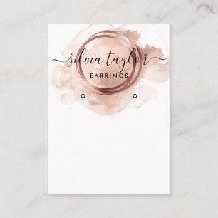 Rose Gold Calligraphy art Earrage carte d'affichag