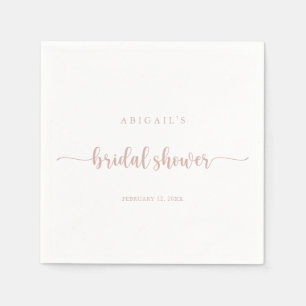 Rose Gold Calligraphy Brautparty Napkins Serviette
