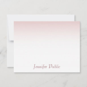 Rose Gold Calligraphy Script Template Elegant Mitteilungskarte