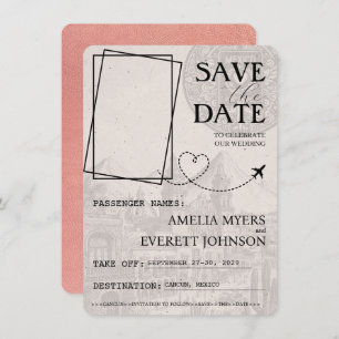 Rose Gold Cancun Pass Save the Date