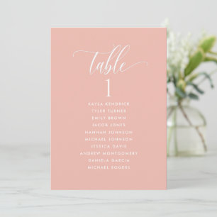 Rose Gold, Cartes de plan d'assise avec nom d'invi