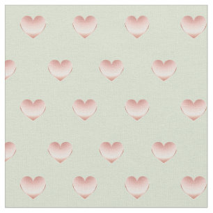 Rose Gold Champagne Metallisches Herzmuster Stoff