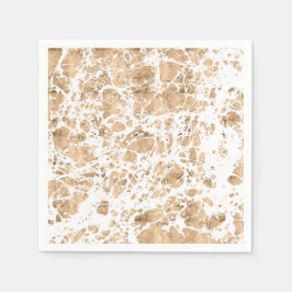 Rose Gold chaotische Marmorgrafik Serviette