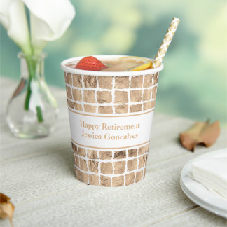 Rose Gold chaotische Quadrate geometrische Geburts Pappbecher