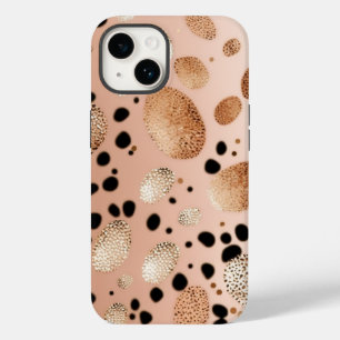 Rose Gold Cheetah Glitzer iPhone Mate Tough Case