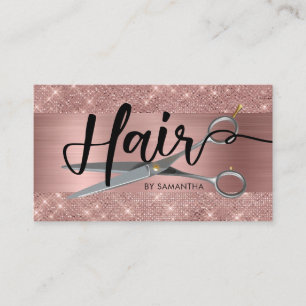 Rose Gold Chic Friseurkarte Visitenkarte