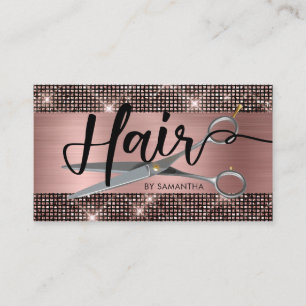 Rose Gold Chic Hairstylist Carte de visite