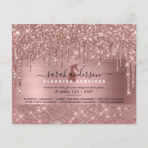 Rose Gold Chic Reinigungsdienstleistungen Flyer