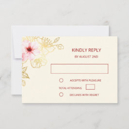 Rose Gold Chinesisch Hochzeit RSVP