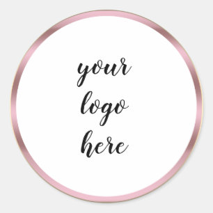 Rose Gold Circle Rings Border Glitzer Benutzerdefi Runder Aufkleber