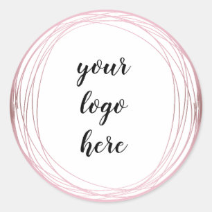 Rose Gold Circle Rings Border Glitzer Custom Runder Aufkleber