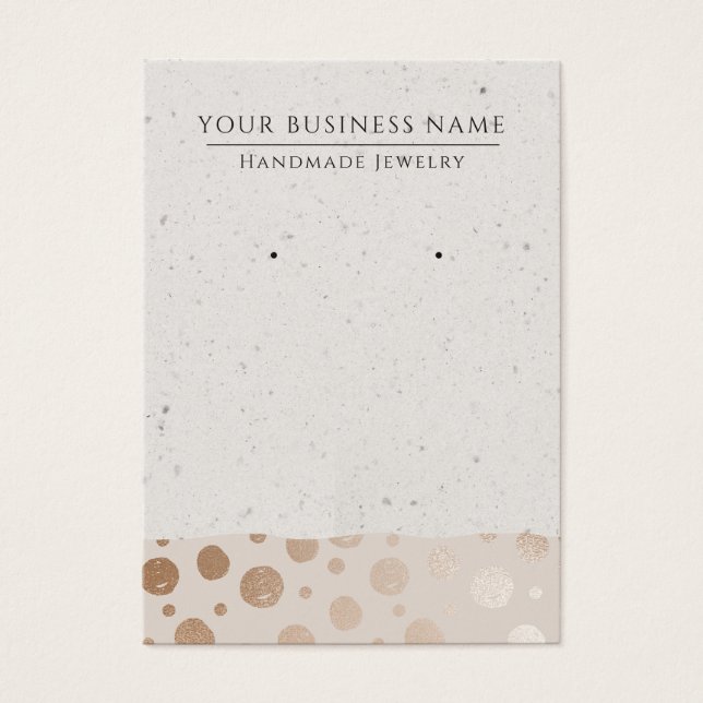 Rose Gold Circles Moderne Earring Display Cards (Vorderseite)