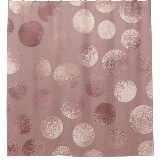 Rose Gold Circles: Vintage Abstrakte Duschvorhang