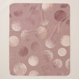 Rose Gold Circles: Vintage Abstrakte Sherpadecke