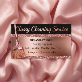 Rose Gold Classy Cleaning Services Visitenkarte
