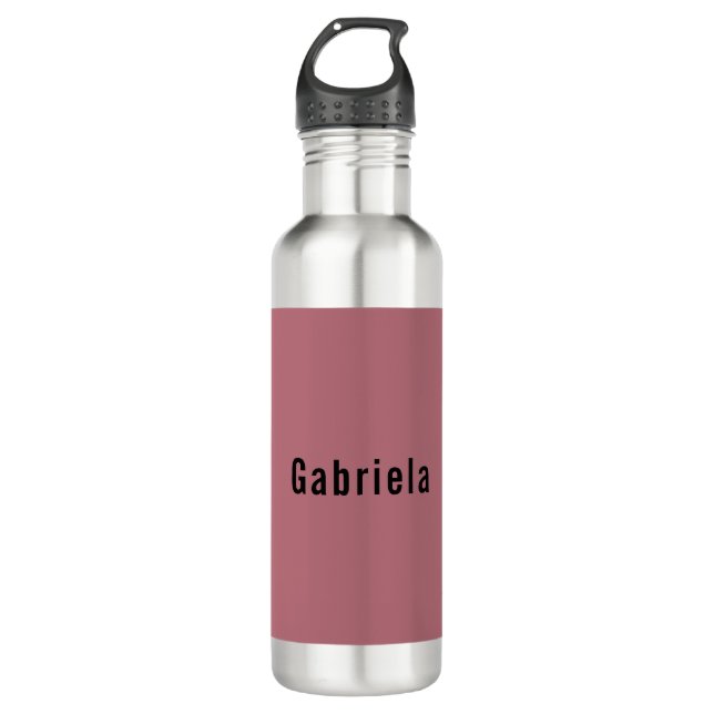Rose Gold Color Beruflich Trendy Moderne Schlicht Edelstahlflasche (Vorderseite)