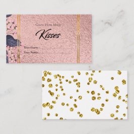 Rose Gold Combien de baisers Carte de boîtier nupt
