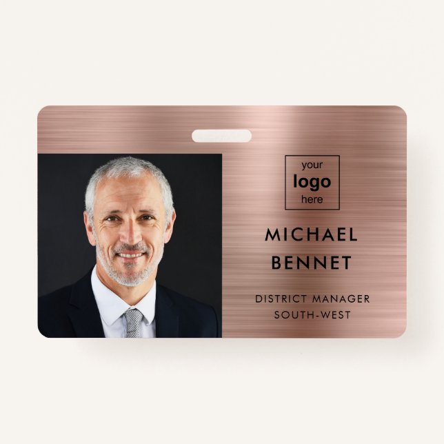 Rose Gold Company Foto ID Ausweis (Vorderseite)