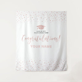 Rose Gold Confetti | Abschluss der Begrüßung Gesto Wandteppich