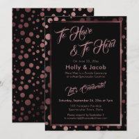 Rose Gold Confetti Blasen schwarz halten und halte
