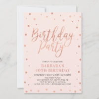 Rose Gold Confetti & Blush | Erwachsene Geburtstag