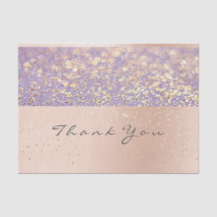 Rose Gold Confetti Vielen Dank Name Lavender Funke Seidenpapier