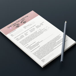 Rose Gold Consent Form Notizblock